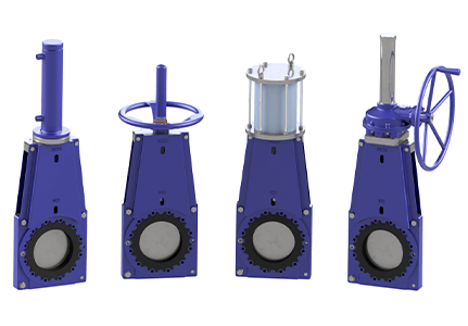 WGV wafer knife gate valves with pneumatic, handwheel and gearbox actuator options by Fluid Power Valve Technologies